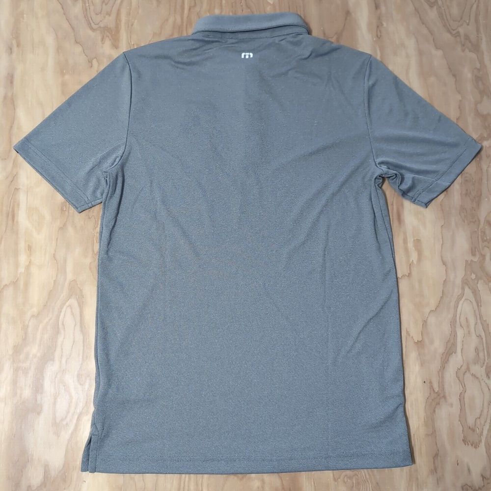 RARE‎ NEW Travis Mathew Beaver Golf Flag Graphic Mens Sm Gray Golf Polo Logos - Picture 7 of 7